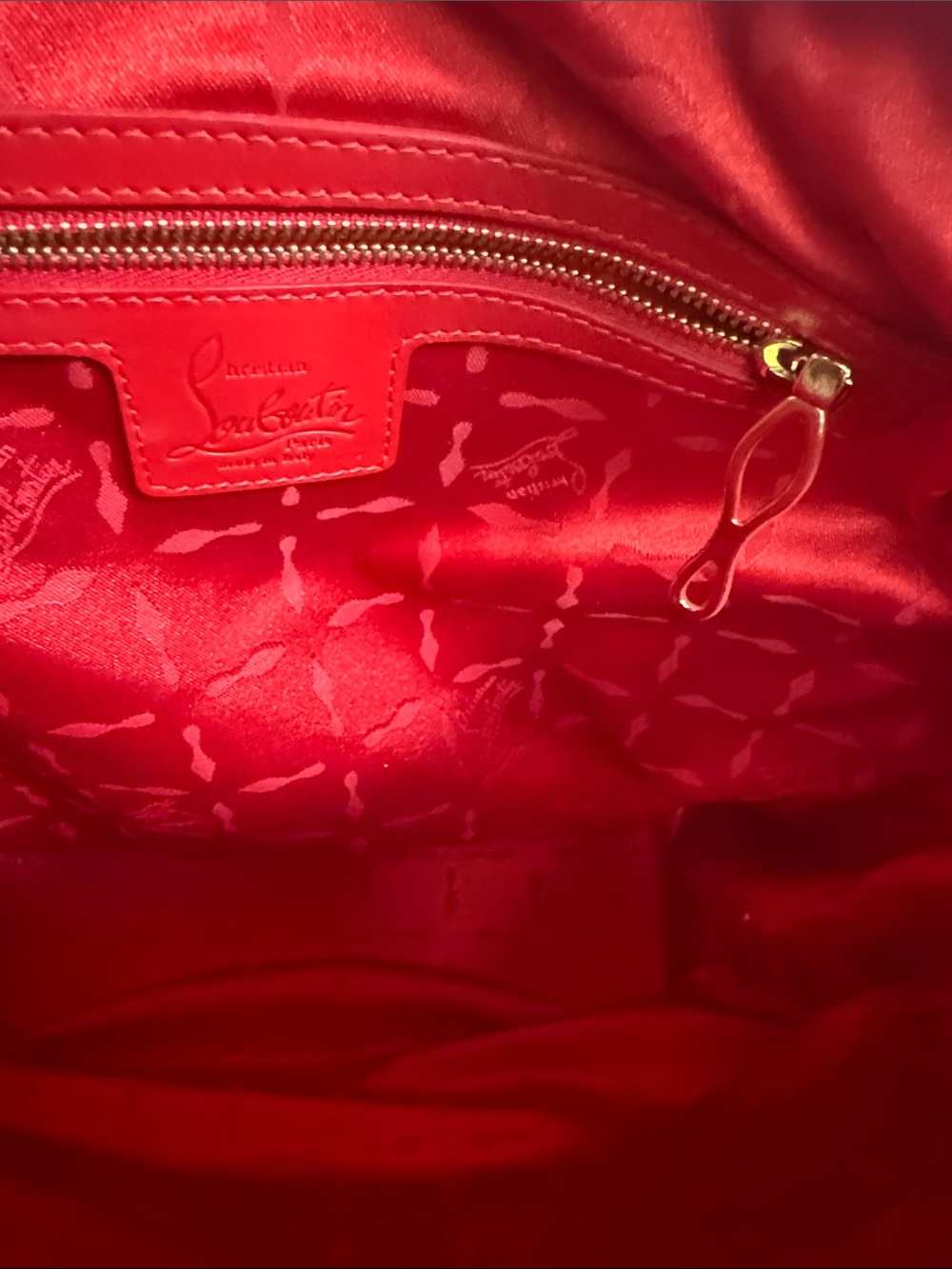 Christian Louboutin Taupe Quilted Tote Bag with Gold Zippers - Picture 5 of 8